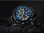 Men's  Waterproof Stainless Steel Watch With Chronometers Business Style Wristwatch Unique Design Perfect Gift - SJB-DIAMOND ELITES