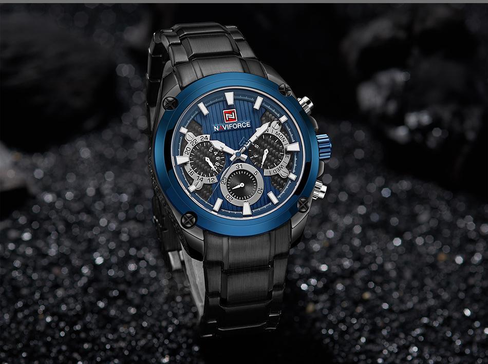 Men's  Waterproof Stainless Steel Watch With Chronometers Business Style Wristwatch Unique Design Perfect Gift - SJB-DIAMOND ELITES