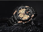 Men's  Waterproof Stainless Steel Watch With Chronometers Business Style Wristwatch Unique Design Perfect Gift - SJB-DIAMOND ELITES