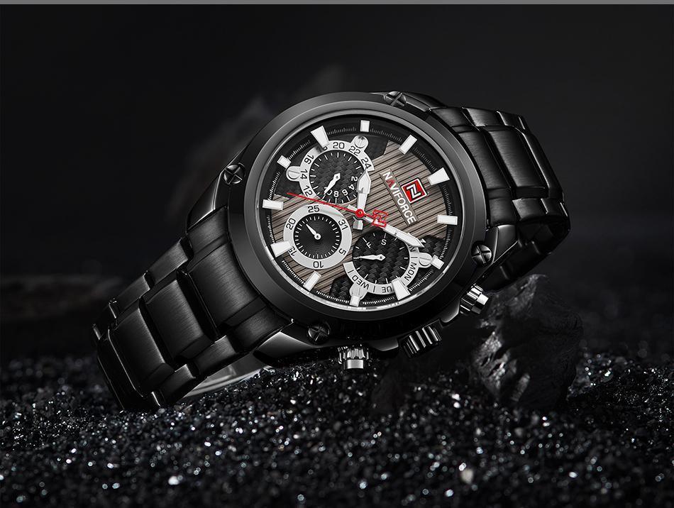 Men's  Waterproof Stainless Steel Watch With Chronometers Business Style Wristwatch Unique Design Perfect Gift - SJB-DIAMOND ELITES