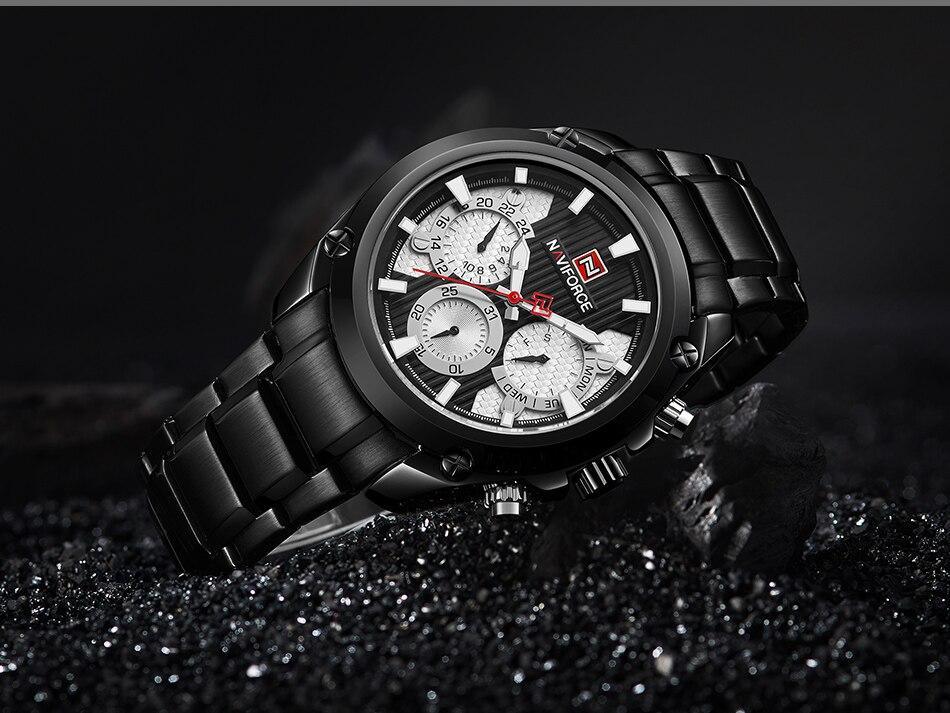 Men's  Waterproof Stainless Steel Watch With Chronometers Business Style Wristwatch Unique Design Perfect Gift - SJB-DIAMOND ELITES