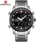 Mens Wrist Watch, Waterproof Analog Digital Watches Multifunction Stainless Steel Business Watches For Man Perfect Gift - SJB-DIAMOND ELITES