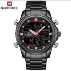 Mens Wrist Watch, Waterproof Analog Digital Watches Multifunction Stainless Steel Business Watches For Man Perfect Gift - SJB-DIAMOND ELITES