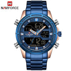 Mens Wrist Watch, Waterproof Analog Digital Watches Multifunction Stainless Steel Business Watches For Man Perfect Gift - SJB-DIAMOND ELITES