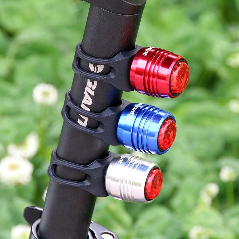 Bicycle Rear Light Bike Warning Lamp USB Charge Red White Light Color Safety Headlight Bike Tail Light Rechargeable Ultra Bright Bike Rear Light USB Rechargeable Bike LED Light Stevvex