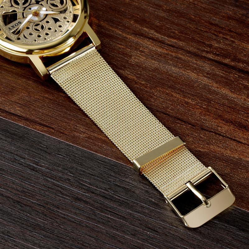 Unisex Metal Silver Watch With Steel Bracelet Unique Design Perfect Gift For Your Loved One - SJB-DIAMOND ELITES