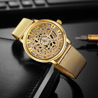 Unisex Metal Silver Watch With Steel Bracelet Unique Design Perfect Gift For Your Loved One - SJB-DIAMOND ELITES
