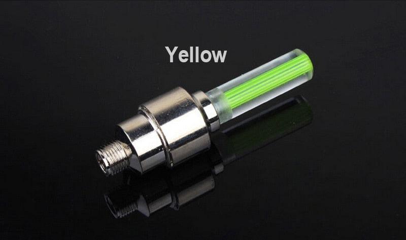 Bike Light Road Bike LED Tire Valve Caps Wheel Spokes Flash Tyre Wheel Valve Stem Cap Light For Car Bike Bicycle Motorcycle Automatic Wheel Spoke Light Tire Lights Lamp Bulb Car Accessories For Riding At Night Stevvex