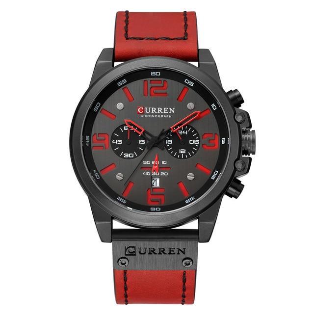 Retro  Waterproof Watch With Chronometers Steel Case And Leather Belts Unique Design Excellent Look Perfect Gift For Your Man Stevvex