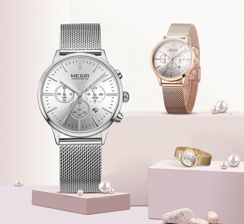 New Fashion Gold Women Watches Luxury Quartz Sport Waterproof Wrist Watch Round Style Stevvex