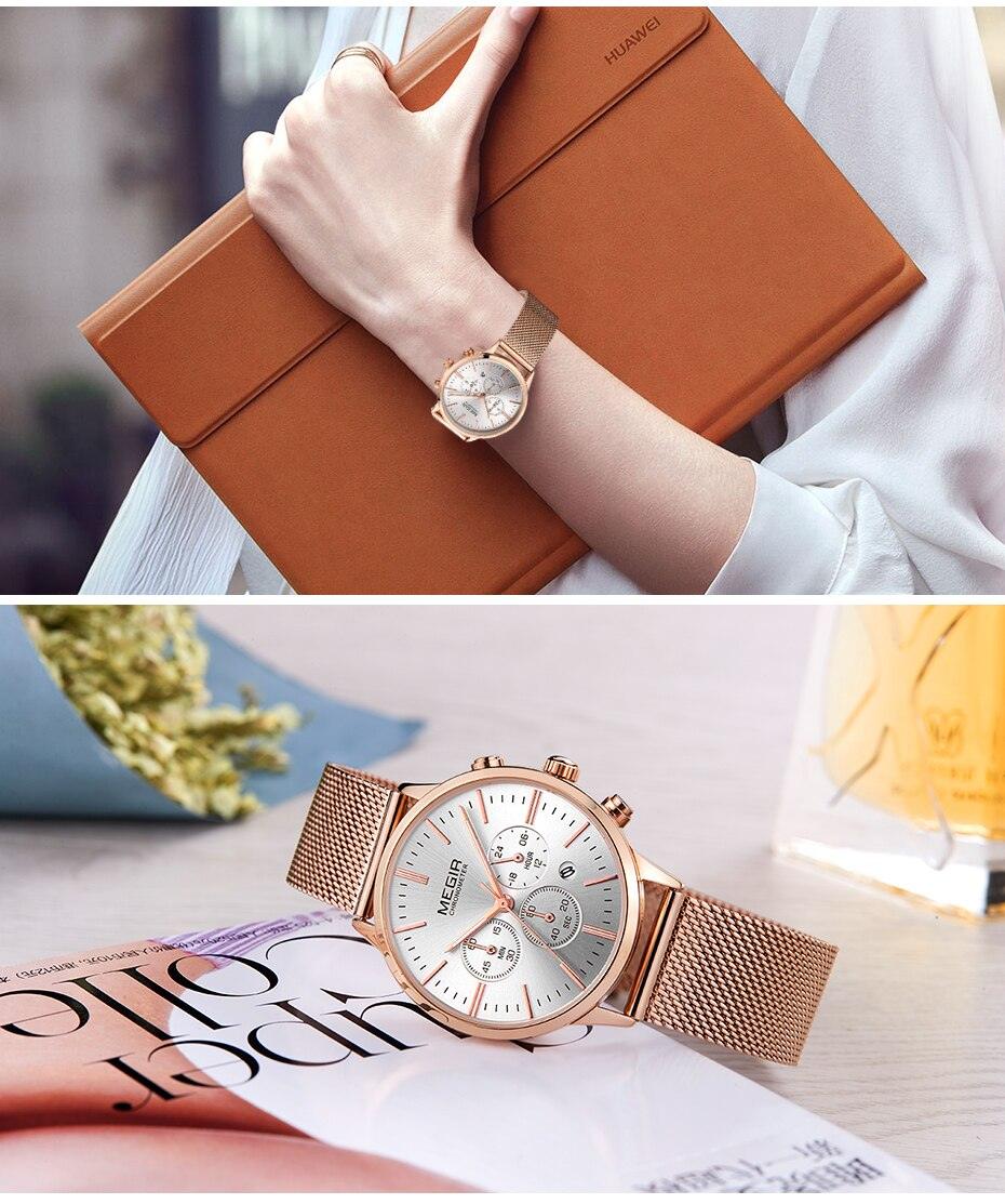 New Fashion Gold Women Watches Luxury Quartz Sport Waterproof Wrist Watch Round Style Stevvex