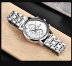2021 New Business Men Watch Full Steel Quartz Luxury Casual Waterproof Leather Sports Male Wristwatch Stevvex