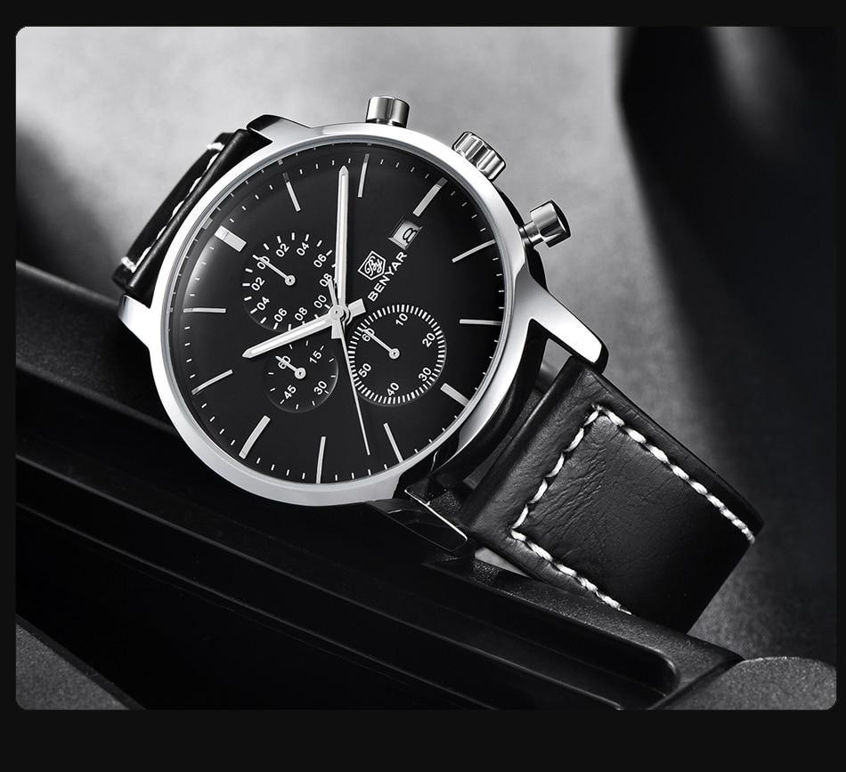 2021 New Business Men Watch Full Steel Quartz Luxury Casual Waterproof Leather Sports Male Wristwatch Stevvex