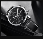 2021 New Business Men Watch Full Steel Quartz Luxury Casual Waterproof Leather Sports Male Wristwatch Stevvex