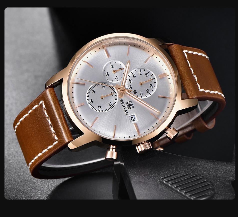 2021 New Business Men Watch Full Steel Quartz Luxury Casual Waterproof Leather Sports Male Wristwatch Stevvex