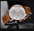 2021 New Business Men Watch Full Steel Quartz Luxury Casual Waterproof Leather Sports Male Wristwatch Stevvex