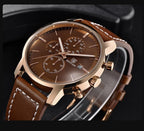 2021 New Business Men Watch Full Steel Quartz Luxury Casual Waterproof Leather Sports Male Wristwatch Stevvex