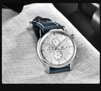 2021 New Business Men Watch Full Steel Quartz Luxury Casual Waterproof Leather Sports Male Wristwatch Stevvex