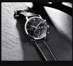2021 New Business Men Watch Full Steel Quartz Luxury Casual Waterproof Leather Sports Male Wristwatch Stevvex