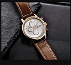 2021 New Business Men Watch Full Steel Quartz Luxury Casual Waterproof Leather Sports Male Wristwatch Stevvex