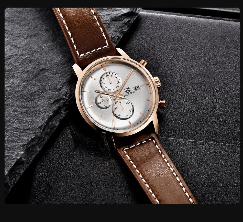 2021 New Business Men Watch Full Steel Quartz Luxury Casual Waterproof Leather Sports Male Wristwatch Stevvex