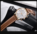 2021 New Business Men Watch Full Steel Quartz Luxury Casual Waterproof Leather Sports Male Wristwatch Stevvex