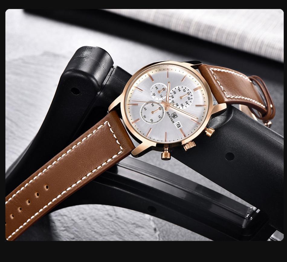 2021 New Business Men Watch Full Steel Quartz Luxury Casual Waterproof Leather Sports Male Wristwatch Stevvex