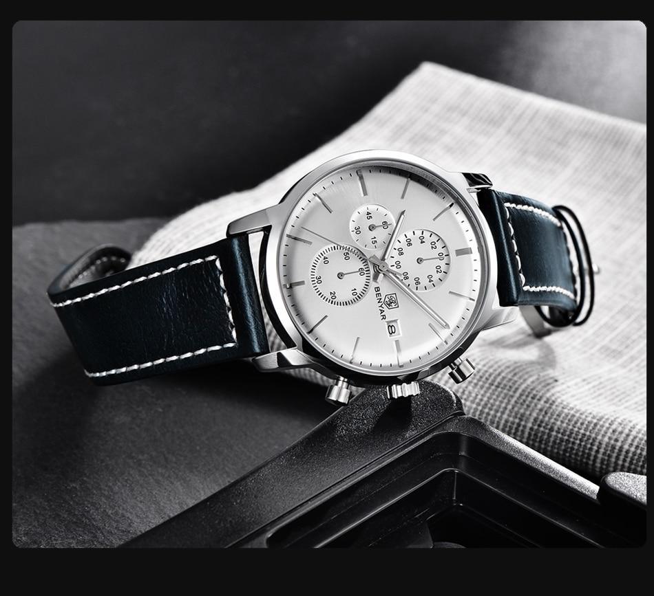 2021 New Business Men Watch Full Steel Quartz Luxury Casual Waterproof Leather Sports Male Wristwatch Stevvex
