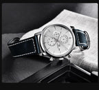 2021 New Business Men Watch Full Steel Quartz Luxury Casual Waterproof Leather Sports Male Wristwatch Stevvex