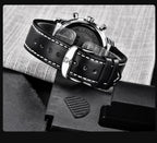2021 New Business Men Watch Full Steel Quartz Luxury Casual Waterproof Leather Sports Male Wristwatch Stevvex