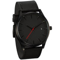 Black Men's Elegant Watch With Date Display And Quilted Leather Straps Unique Design Perfect Gift - SJB-DIAMOND ELITES