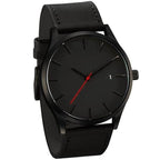 Black Men's Elegant Watch With Date Display And Quilted Leather Straps Unique Design Perfect Gift - SJB-DIAMOND ELITES