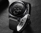 Men's Waterproof Stainless Steel Watch  3D Skull And Fluorescent Hands Unique Design Perfect Gift Stevvex