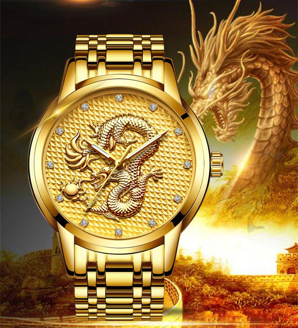 Men's Waterproof  Watch With 3D Dragon Design Excellent Look Perfect Gift For Your Man Stevvex