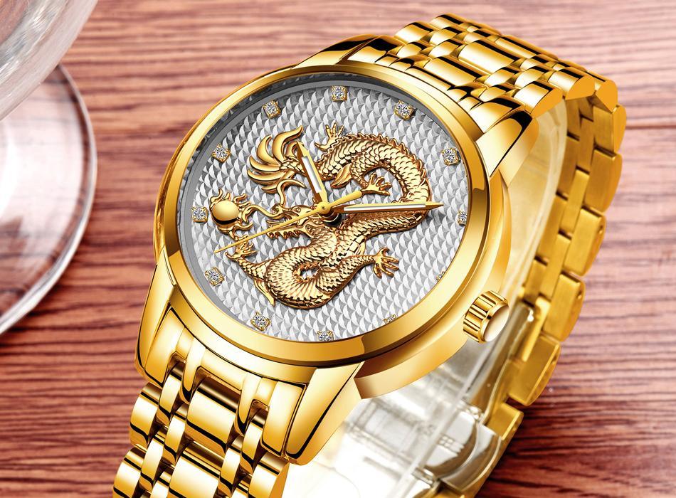 Men's Waterproof  Watch With 3D Dragon Design Excellent Look Perfect Gift For Your Man Stevvex