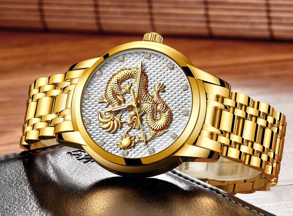 Men's Waterproof  Watch With 3D Dragon Design Excellent Look Perfect Gift For Your Man Stevvex