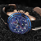 Waterproof Men's Sports  Watch With Leather Transparent Belts, Chronometers Day View Perfect Gift Stevvex