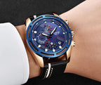 Waterproof Men's Sports  Watch With Leather Transparent Belts, Chronometers Day View Perfect Gift Stevvex