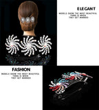 New Fashion Rhinestone Hairpin for Women Banana Clip Bow Girls Hair Clip Elegant Ladies Barrettes Hear Accessories