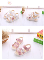 Children's Shoes Summer Style Sandals Girls Princess Beautiful Flower Shoes Kids Flat Sandals Baby Girl Girls Strappy Sandals With Flowers Open-Toe Dress Sandals Beautiful Outdoor Party Sandals Stevvex
