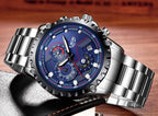 Men's  Watch With Chronometers Day Display And Fluorescent Hands Unique Design Excellent Gift Stevvex