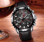 Men's  Watch With Chronometers Day Display And Fluorescent Hands Unique Design Excellent Gift Stevvex