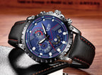 Men's  Watch With Chronometers Day Display And Fluorescent Hands Unique Design Excellent Gift Stevvex