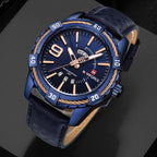 Men's Waterproof Leaghter Watch With Day, Date and Fluorescent Hands Perfect Gift For Your Man - SJB-DIAMOND ELITES