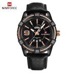 Men's Waterproof Leaghter Watch With Day, Date and Fluorescent Hands Perfect Gift For Your Man - SJB-DIAMOND ELITES