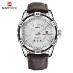 Men's Waterproof Leaghter Watch With Day, Date and Fluorescent Hands Perfect Gift For Your Man - SJB-DIAMOND ELITES