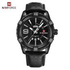 Men's Waterproof Leaghter Watch With Day, Date and Fluorescent Hands Perfect Gift For Your Man - SJB-DIAMOND ELITES