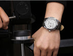 Men's Waterproof Leaghter Watch With Day, Date and Fluorescent Hands Perfect Gift For Your Man - SJB-DIAMOND ELITES