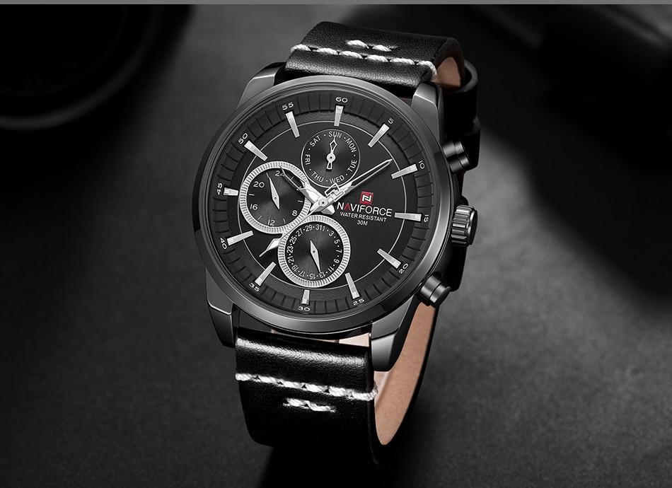 Men's Elegant Waterproof Watch With Fluorescent Hands And Numbers Luxury Unique Design Perfect Gift For Him - SJB-DIAMOND ELITES