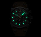 Men's Waterproof  Watch With Leather  Belts, Chronometers And Day Display Fluorescent Pointers Excellent Gift Unique Design Stevvex
